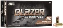 CCI 5200 Blazer Brass Handgun 9mmLuger 115gr Full Metal Jacket 50 Per Box