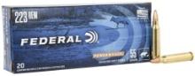Federal 223A PowerShok 223 Rem 55 gr Jacketed Soft Point 20 Per Box
