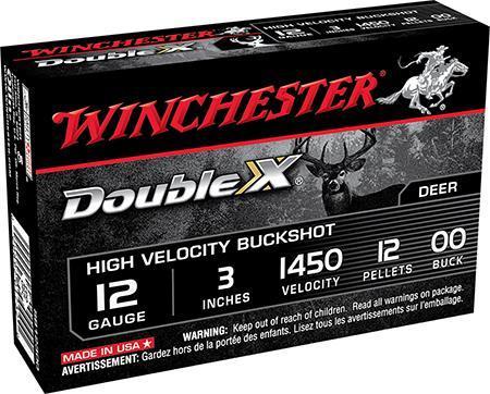 Winchester Ammo SB12300 Double X High Velocity 12 Gauge 3 12 Pellets 00 Buck Shot 5 Per Box