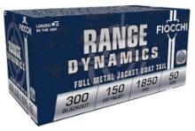 Fiocchi 300BLKC Range Dynamics Compete 300 Blackout 150 gr Full Metal Jacket BoatTail FMJBT 50 Per