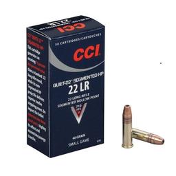 CCI 970 Quiet22 Segmented HP 22 LR 40 gr Segmented Hollow Point 50 Per Box