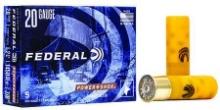 Federal F203SS2 PowerShok Shotshell 20Gauge 2.75 78oz SabotSlug Shot 5 Per Box