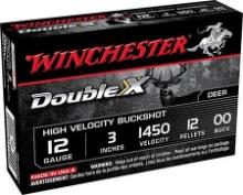 Winchester Ammo SB12300 Double X High Velocity 12 Gauge 3 12 Pellets 00 Buck Shot 5 Per Box