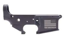 Anderson AM-15 Forged Stripped AR15 Lower Receiver - Black | Patriotic Flag Design | Retail