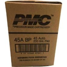 PMC Bronze .45 ACP Handgun Ammo - 750rd Case | FMJ | 230 Grain | 3 Battle Packs
