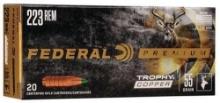 Federal P223Tc1 Premium 223 Rem 55 Gr Trophy Copper (Tc) 20 Bx