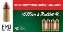 Sellier & Bellot Sb380A Handgun 380 Acp 92 Gr Full Metal Jacket (Fmj) 50 Bx