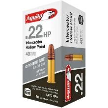 Aguila 1B222321 Special Interceptor 22 Lr 40 Gr Hollow Point (Hp) 50 Bx