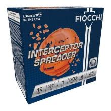 Fiocchi 12Cptr8 Exacta Interceptor Spreader 12 Gauge 2.75 1 Oz 8 Shot 25 Bx