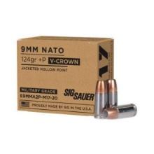 Ammo, 9Mm +P, 124Gr, Elite V-Crown M17, Jhp, Box/20