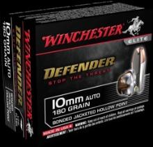 Winchester Ammo S10Mmmpdb Defender 10Mm Auto 180 Gr Bonded Jacket Hollow Point 20 Bx
