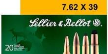 Sellier & Bellot Sb76239B Rifle 7.62X39Mm 123 Gr Soft Point (Sp) 20 Bx