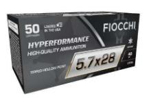 Fiocchi 57Pt40 Hyperformance 5.7X28Mm 40Gr Tipped Hollow Point 50 Per Box