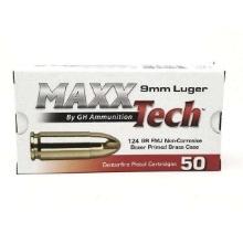 Maxxtech Brass 9Mm 124Gr Fmj 50Bx