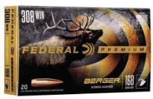 Federal P308Bch1 Premium Berger Hybrid Hunter 308 Win 168 Gr Berger Hybrid Hunter 20 Bx