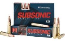 Hornady 80877 Subsonic 300 Blackout 190 Gr Sub-X 20 Bx