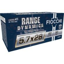 Fiocchi Range Dynamics Subsonic Amo 5.7X28Mm 62Gr Fmj 50Rd Box