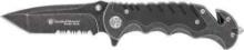 S&W KNIFE BORDER GUARD 3.5 BLADE W/STRAP CUTTER/GLS BREKR