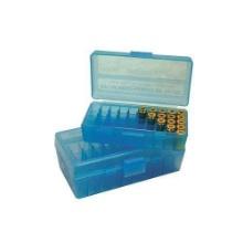 MTM P504424 Case-Gard P-50 44 Spl,44 Mag,45 Colt (LC) 50rd Clear Blue