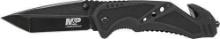 S&W KNIFE CLIP FOLDER 3.8 BLADE BLACK W/ STRAP CUTTER