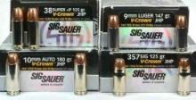 SIERRA BULLETS 9MM .355 125GR JHP SIG V-CROWN 100CT