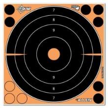 Allen 15316 EZ Aim Splash Self-Adhesive Paper 8 x 8 Bullseye Orange Target Paper w/Black Target 6