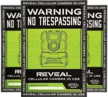 TACTACAM REVEAL NO TRESPASSING SIGN 3PK