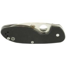 Spyderco C216GP Efficient 2.98 8Cr13MoV Stainless Steel Full-Flat G10 Black Handle Folding