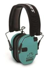 Walkers GWPRSEMLTL Razor Slim Electronic Polymer 23 dB Over the Head Light Teal Ear Cups w/Black