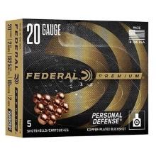 Federal Premium Shotshell Amo 20Ga 2-3/4 2 Buck With Flite Control 5Rd
