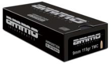 Ammo Inc 9115Tmca50 9Mm Luger 115 Gr Total Metal Coating 50 Bx
