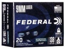 Federal S9Sjt1 Syntech Defense 9Mm Luger 138 Gr Segmented Jacketed Hollow Point (Sjhp) 20 Bx