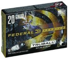 Federal Pb203Rs Premium Vital-Shok Truball 20 Gauge 2.75 Rifled Slug 3/4 Oz Slug Shot 5 Bx