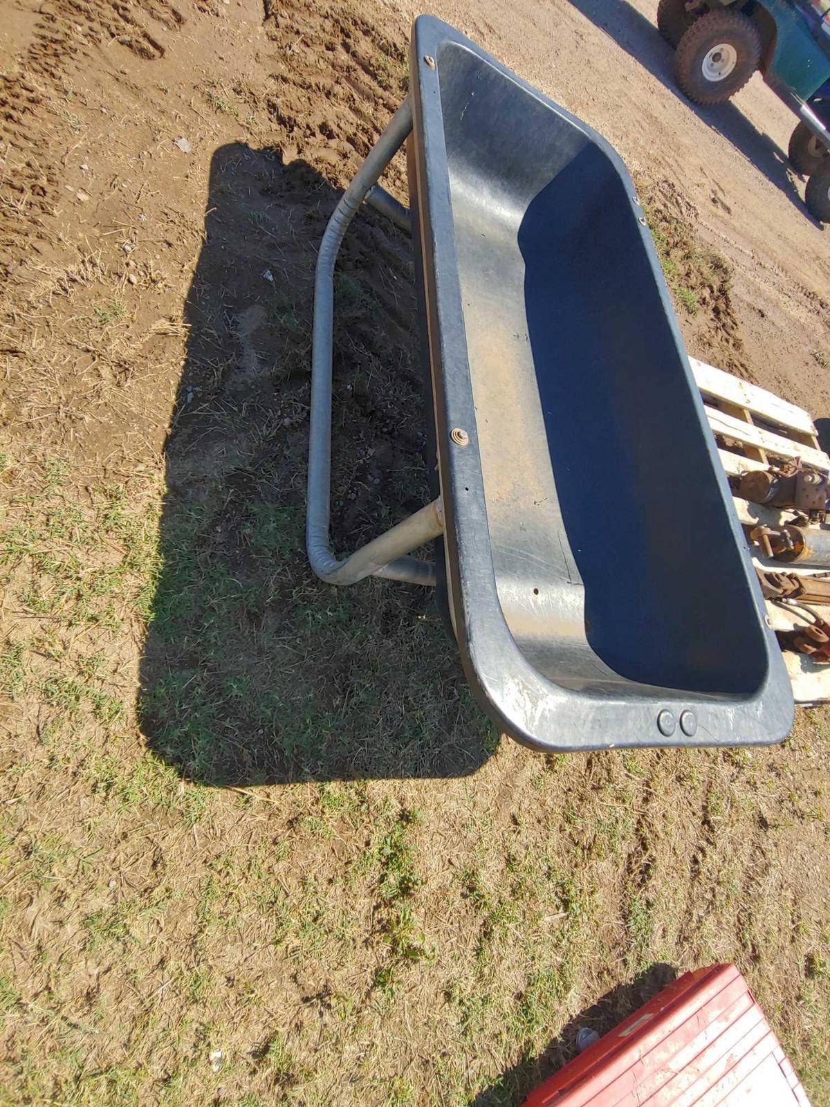 Feed trough, black plastic