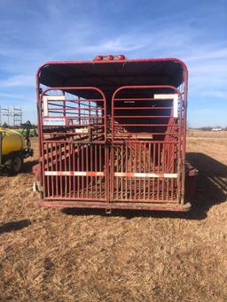 20x6.8 Gooseneck brand stock trailer 1-4FT... 2-8FT CUTS FULL SIZE ESCAPE ON DRIVER HALF ESCAPE ON
