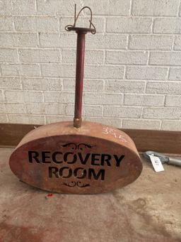 recovery room sign