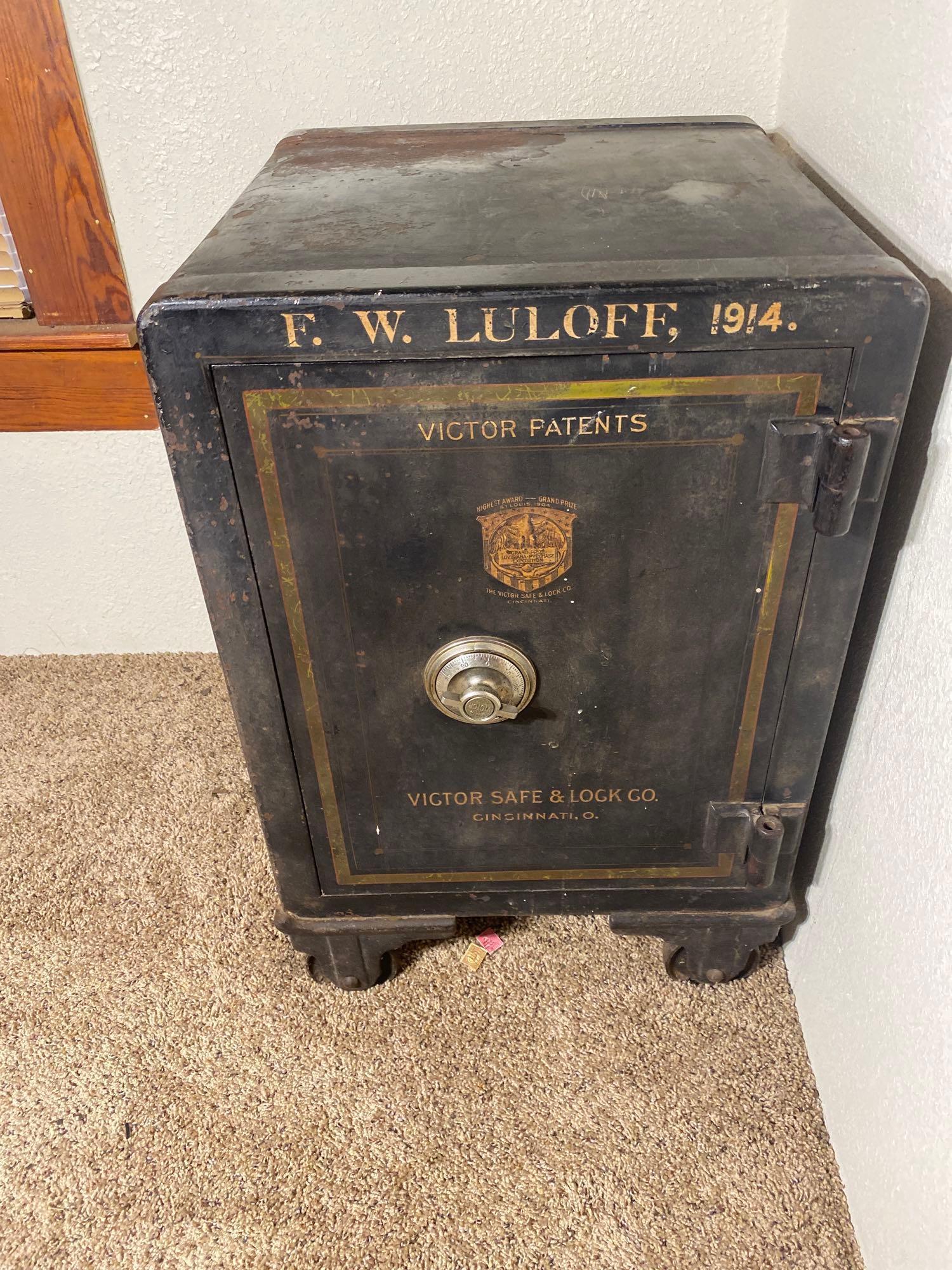 F. W. LULOFF, 1914. VICTOR SAFE AND LOCK COMPANY CINCINNATI, O. VICTOR PATENTS HAVE COMBINATION