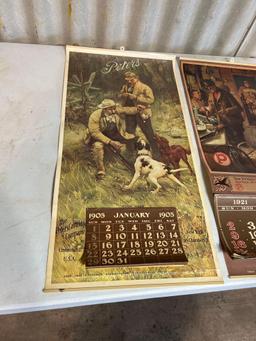 1921 Caerteridge Co. calender. Good condition!... 1905 Carteridge Co. Calender