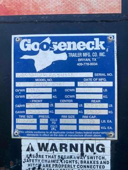 2021 24' x 6' Gooseneck Cattle Trailer, has 2... 8' Cuts, tandem axle, tires in good shape, tarp is 