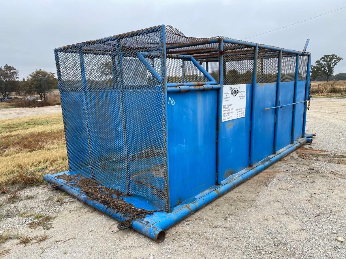 Heavy Built Trash Skid with drive in Ramp