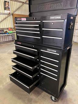 craftsman roll around tool box 8 drawers on top 11 drawers on bottom very clean