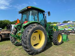 JOHN DEERE 6130D TRACTOR 4 WHEEL DRIVE WITH 563 JOHN DEERE LOADER AND BUCKET CAB & AIR 2 REMOTES ON