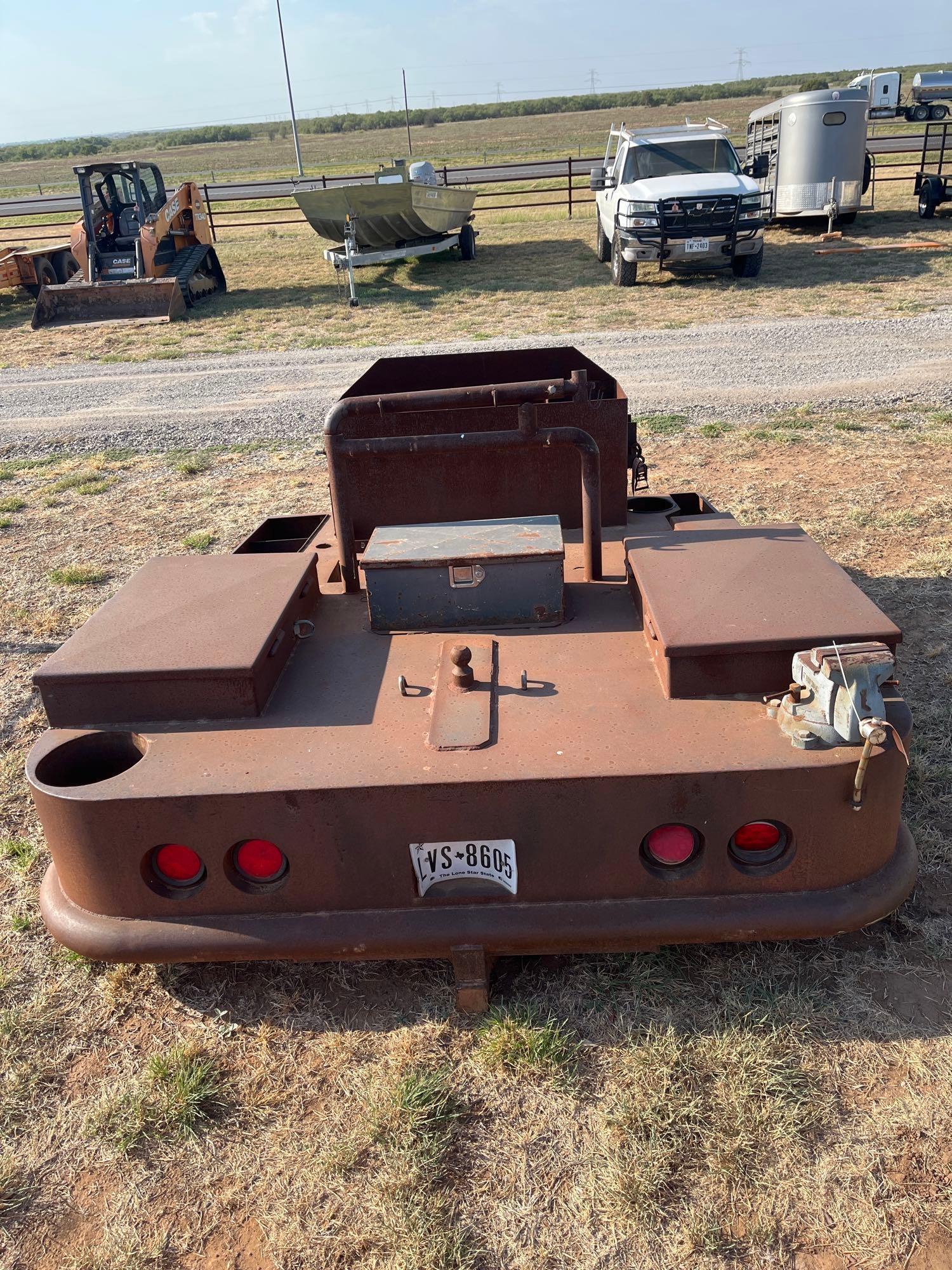 WELDING BED 98" W ON WIDEST POINT OF FENDERS 8'6"L HEAVY DUTY WELDING BED 98" W ON WIDEST POINT OF