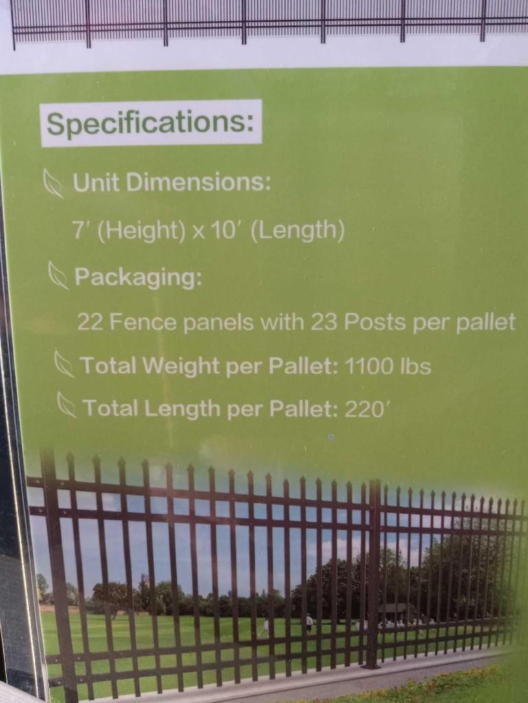 10?Wrought Iron Site Fence