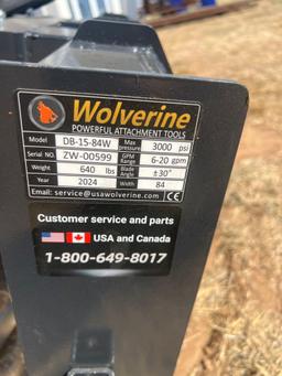 Skid Steer Dozer Blade WOLVERINE DB-15-84W Unused 2024 Skid Steer Dozer Blade Overall Height 27.9in
