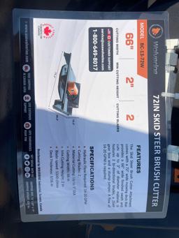 Brush Cutter WOLVERINE BC-13-72W Unused 2024 Skid Steer Brush Cutter Attachment Weight:776 lbs