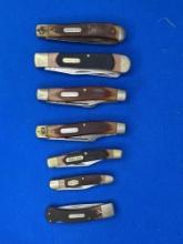 SEVEN OLD TIMER POCKET KNIVES