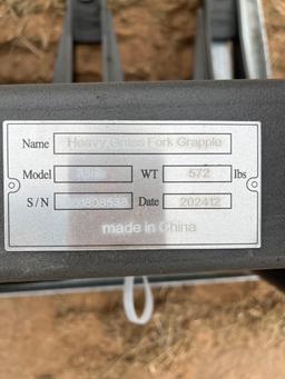 Serial No. S/N:25HKNY0376- (26) Product Name Heavy Grass Fork Grapple Description Unused 2025