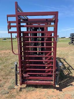 PORTABLE CHUTE PALPATION CAGE GOOD TIRES ONLY USED A COUPLE OF TIMES