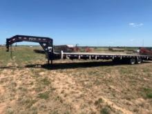2019 PJ 40 FT FLATBED GOOSENECK DOVETAIL TRAILER